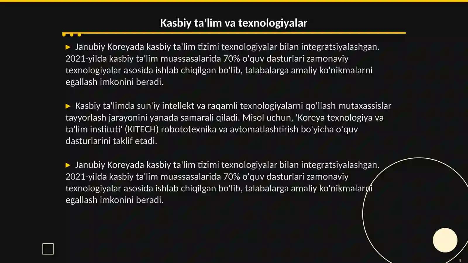 Janubiy Koreya tajribasi 4