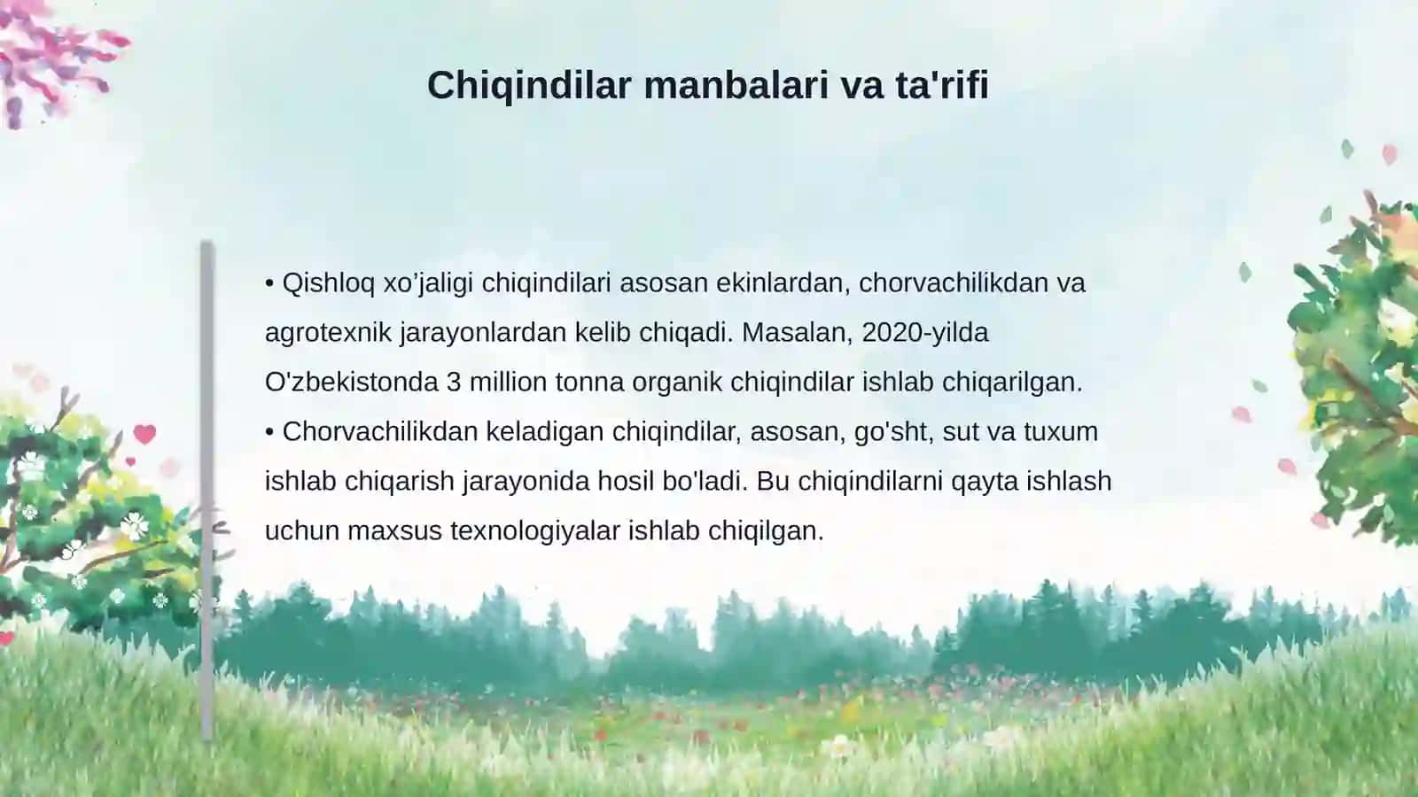 Qishloq xo’jaligi chiqindilari. Asosiy qayta ishlash texnologiyalari 4