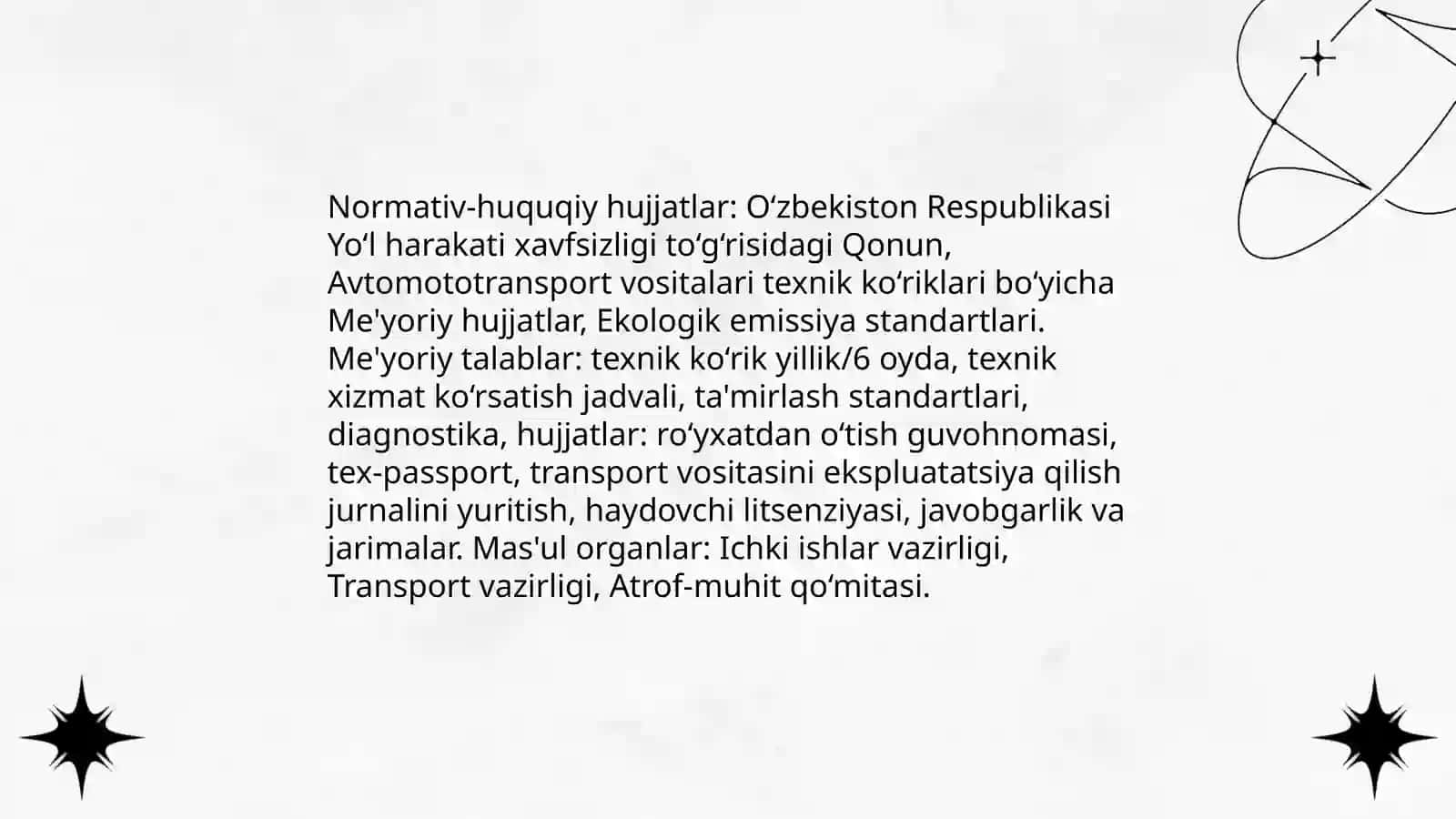 Avtotransport vositalarining ish qobilyatini boshqarishning asoslari va meyorlari 4