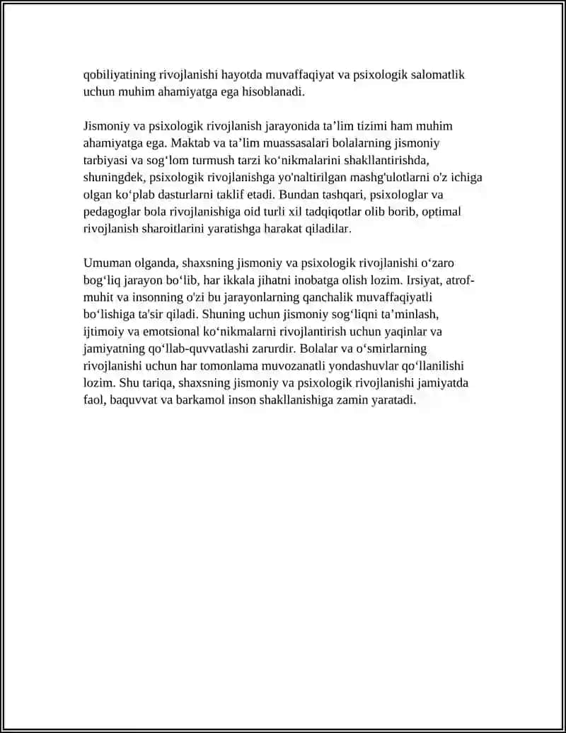 SHAXSNING RIVOJLANISHI, TARBIYASI VA IJTIMOIYLASHUVI 4