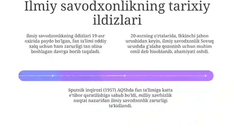 Ilmiy savodxonlik tushunchasi va uning tarixiy ahakllanishi 4