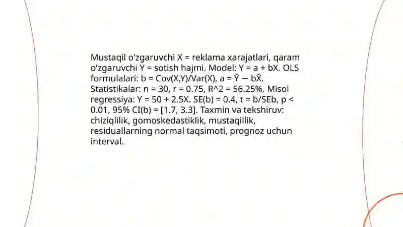 Korxona faoliyati tahlilida korrelatsion regretsion tahlil 4