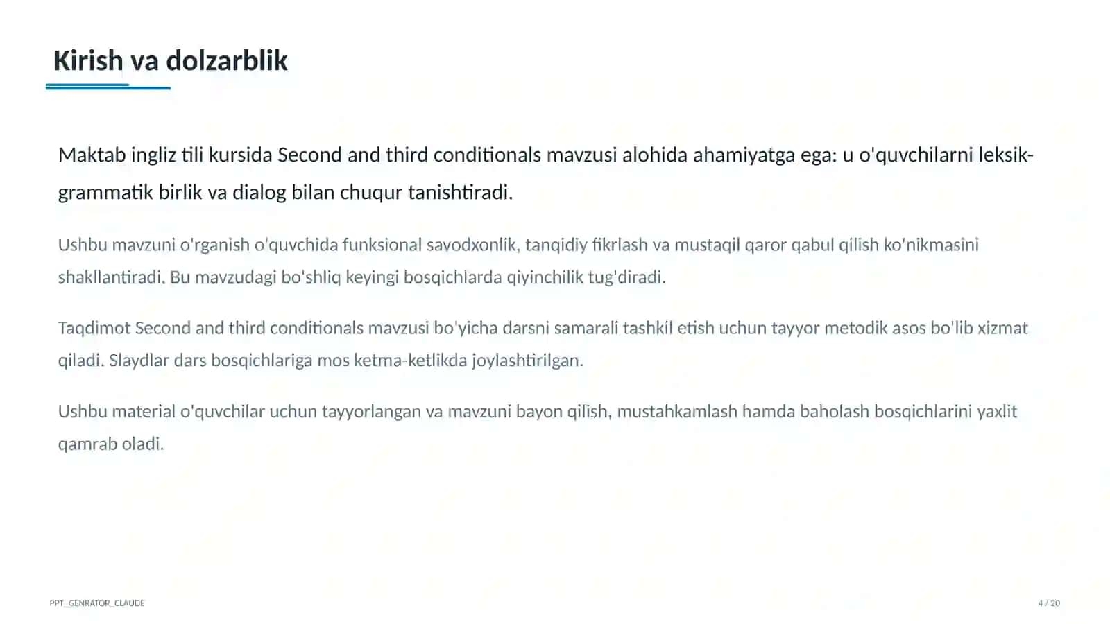 Second and third conditionals (10-sinf) 4