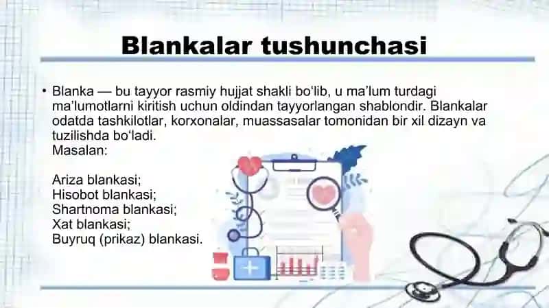 Word matn tahrirlagichida turli xil blankalar yaratish. Word matn tahrirlagichida hisoblash ishlarin 4