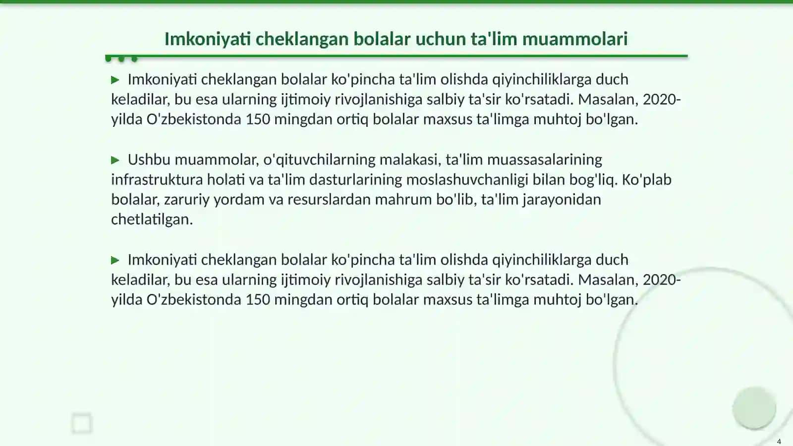 Inklyuziv ta'lim tushunchasi va maqsadlari 4