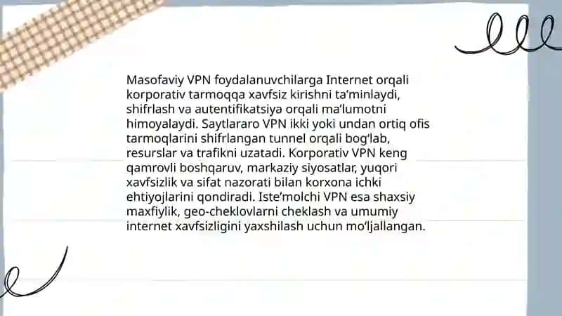 VPN (Virtual Shaxsiy Tarmoq) 4