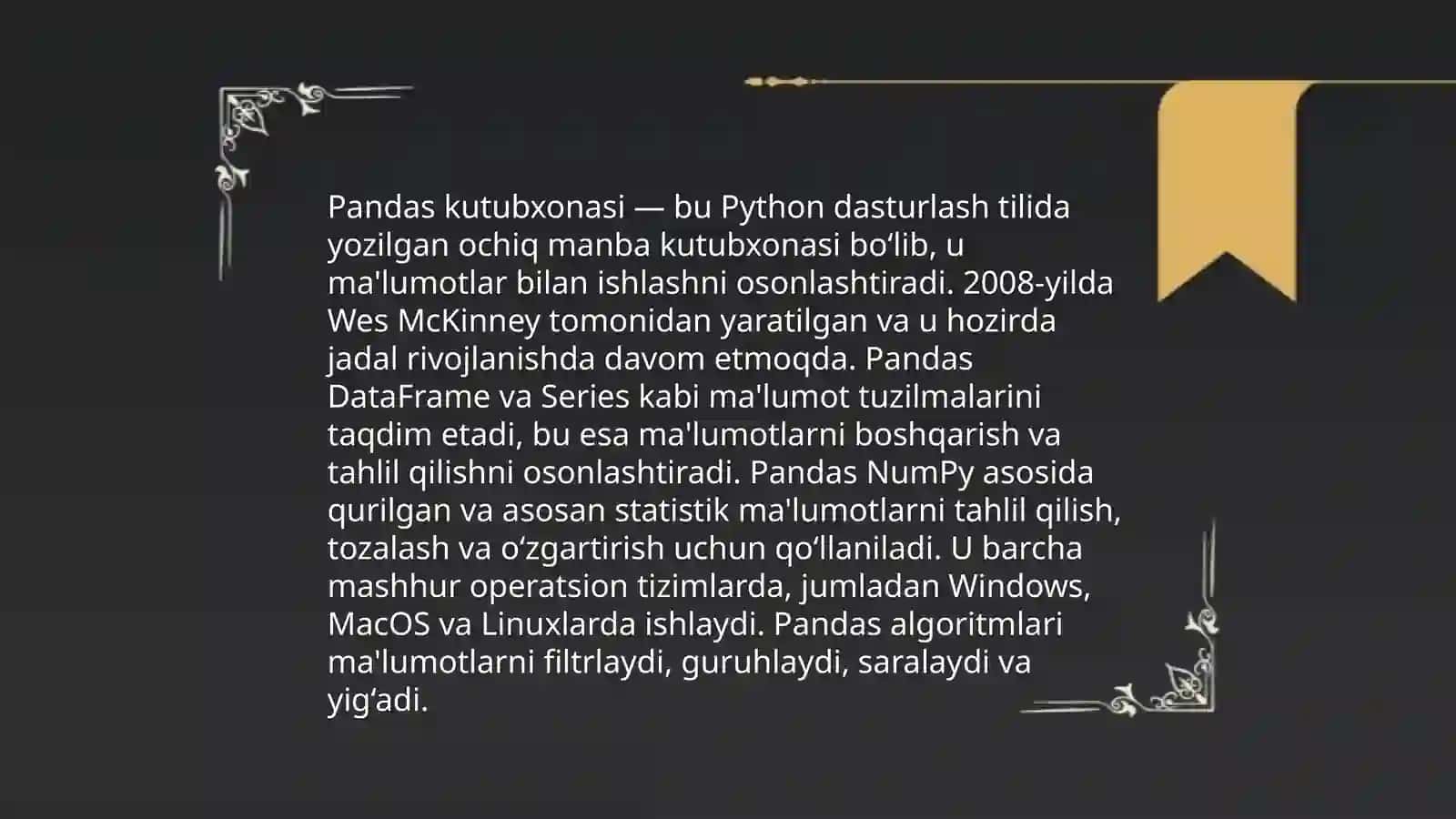 Python dasturlash tili kutubxonalari 4