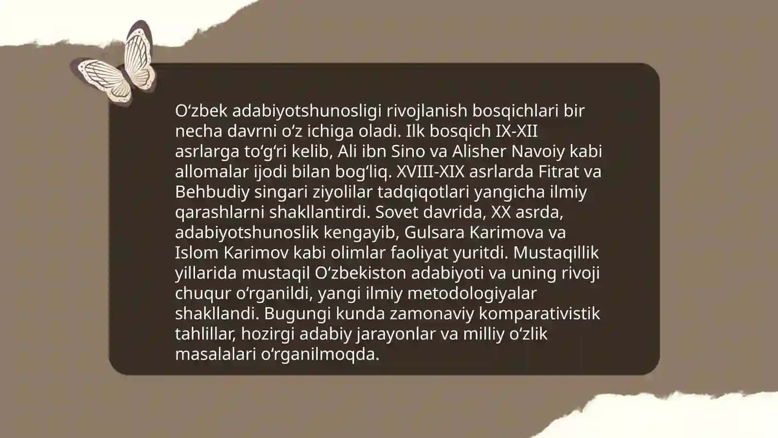 O'zbek adabiyotshunoslari va ularning fan rivojida tutgan o'rni 4