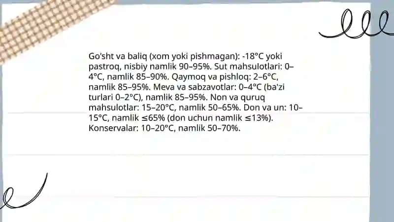 Oziq-ovqat va sanitariya qonuniyati 4