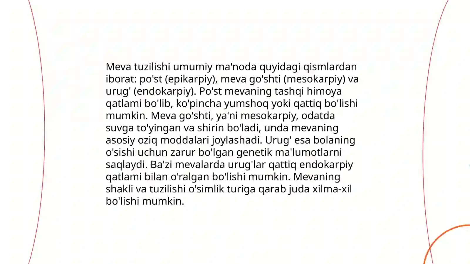 Meva Xillari va Uroʻgʻ Tuzilishi 4