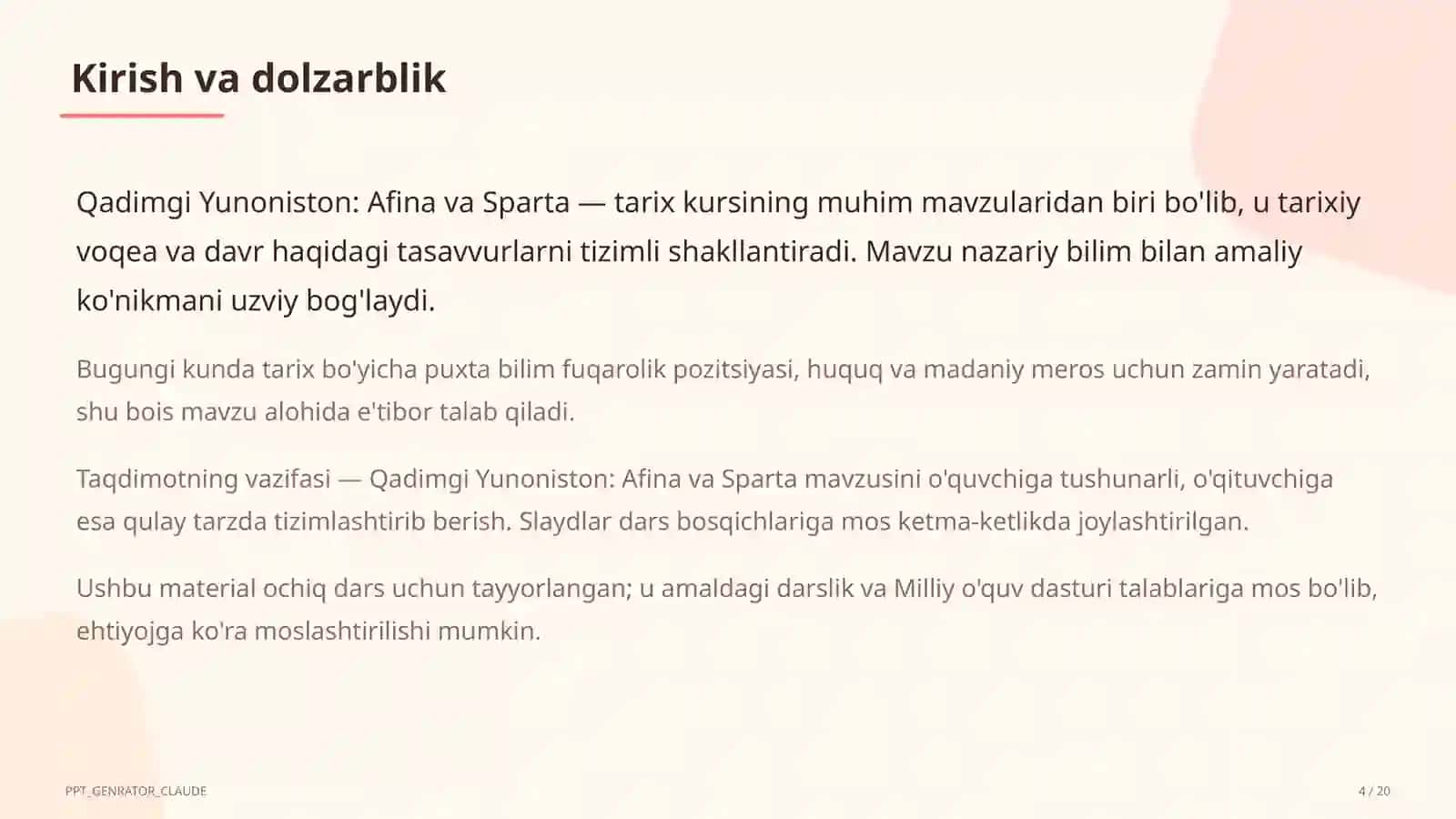 Qadimgi Yunoniston: Afina va Sparta (6-sinf) 4