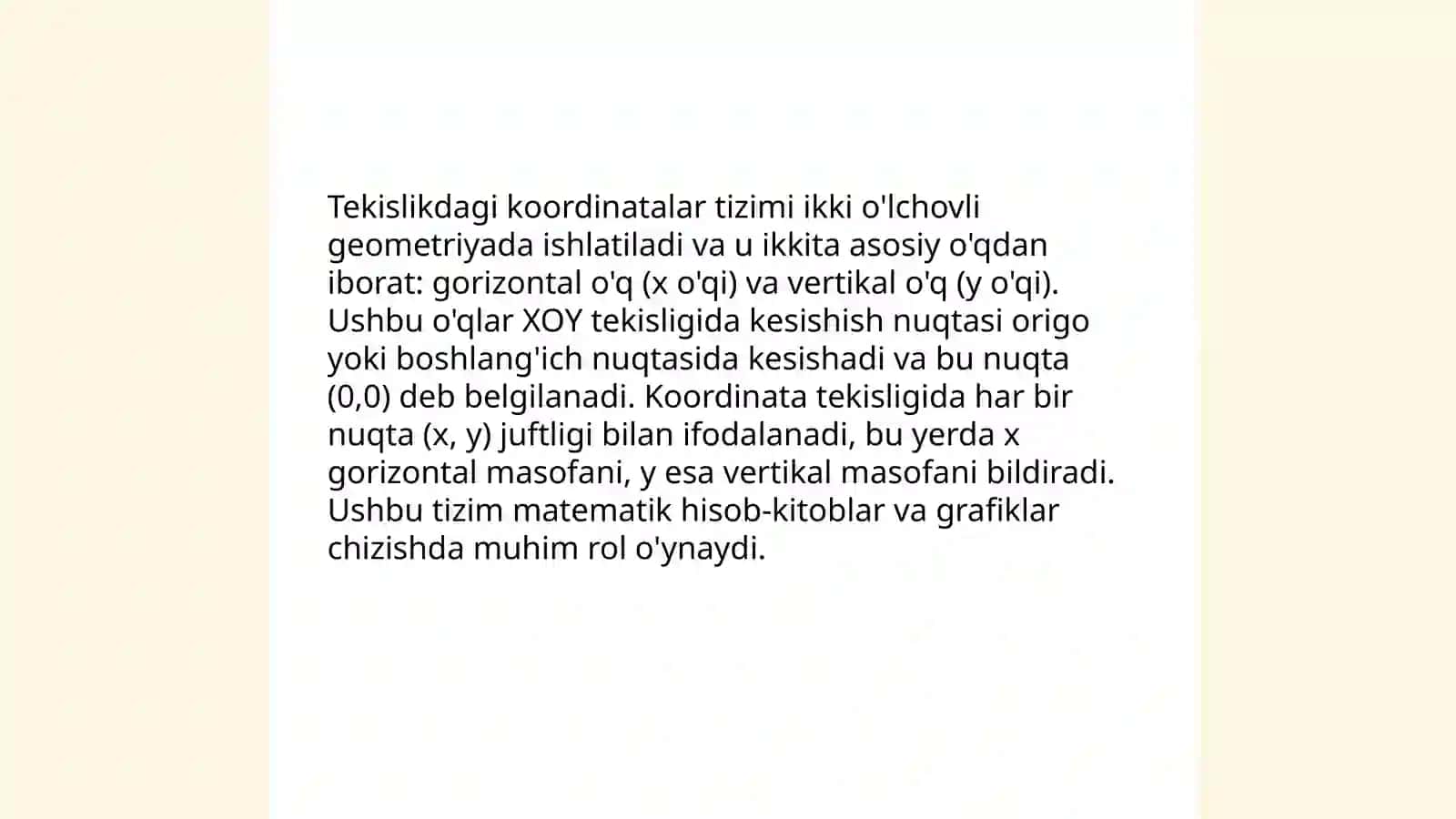 Koordinatalar usuli tarixi 4