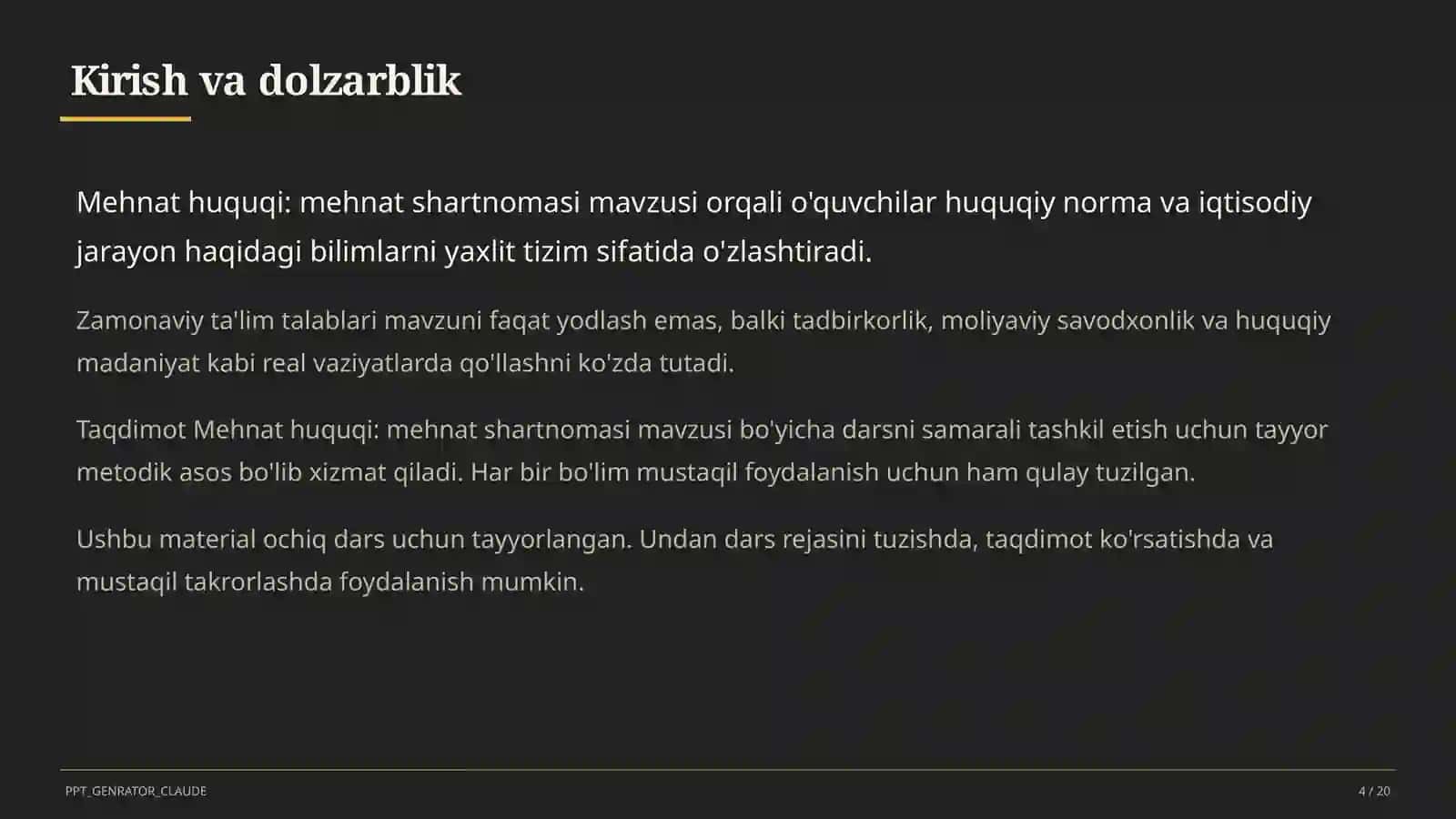 Mehnat huquqi: mehnat shartnomasi (9-sinf) 4