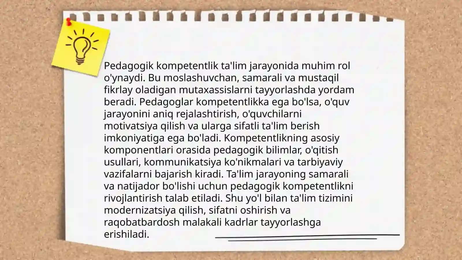 Kasbiy kompetentlik fanidan tayyorlagan taqdimoti 4
