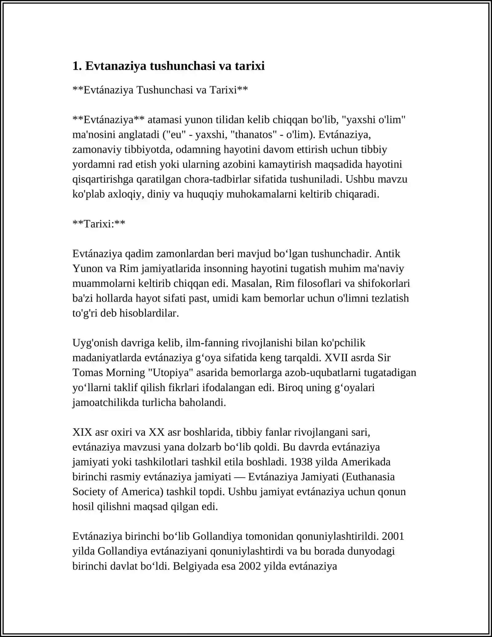 BILVOSITA AKTIV EVTANAZIYA HOLATLARINING ETIK-HUQUQIY JIHATLARI 4
