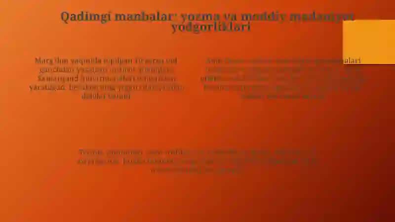 Oʻzbekistanning tarixini davelashtirish tarixiy manbalar va ullarning turlari 4