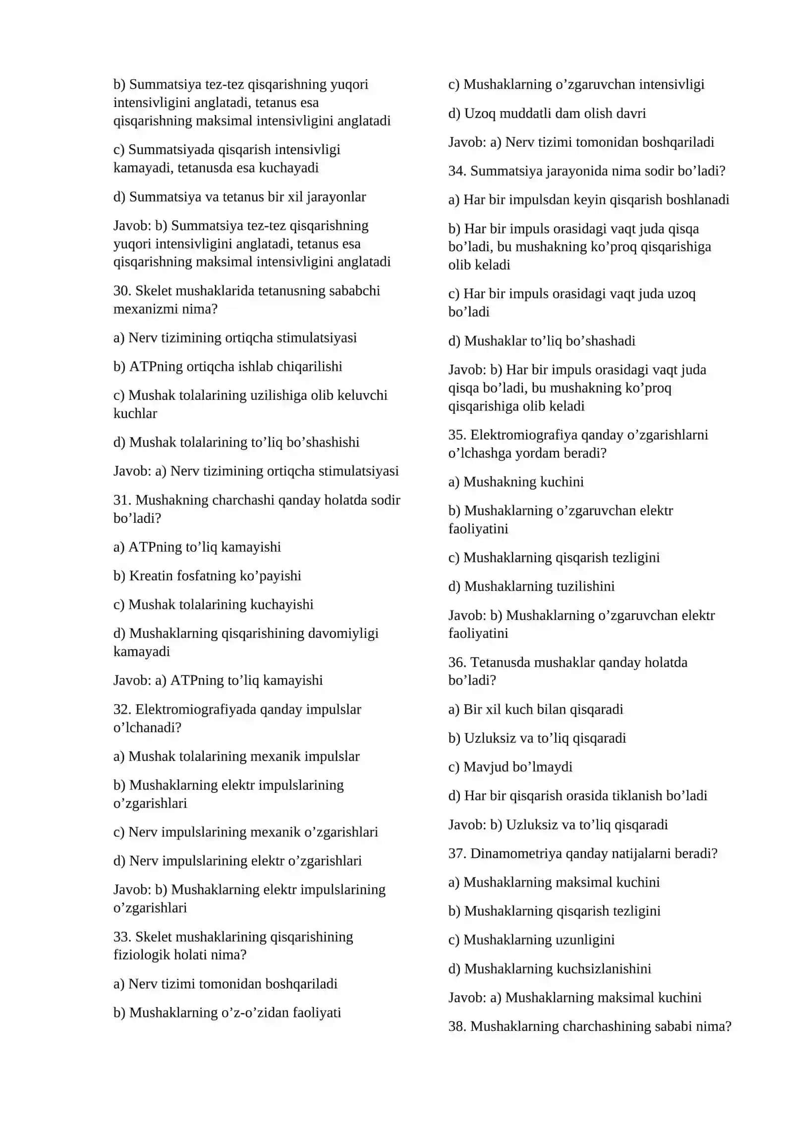 Mushaklar xossalari- mushakning yakka gisqarishi. «Amaliyotfiziologiyasi» 4