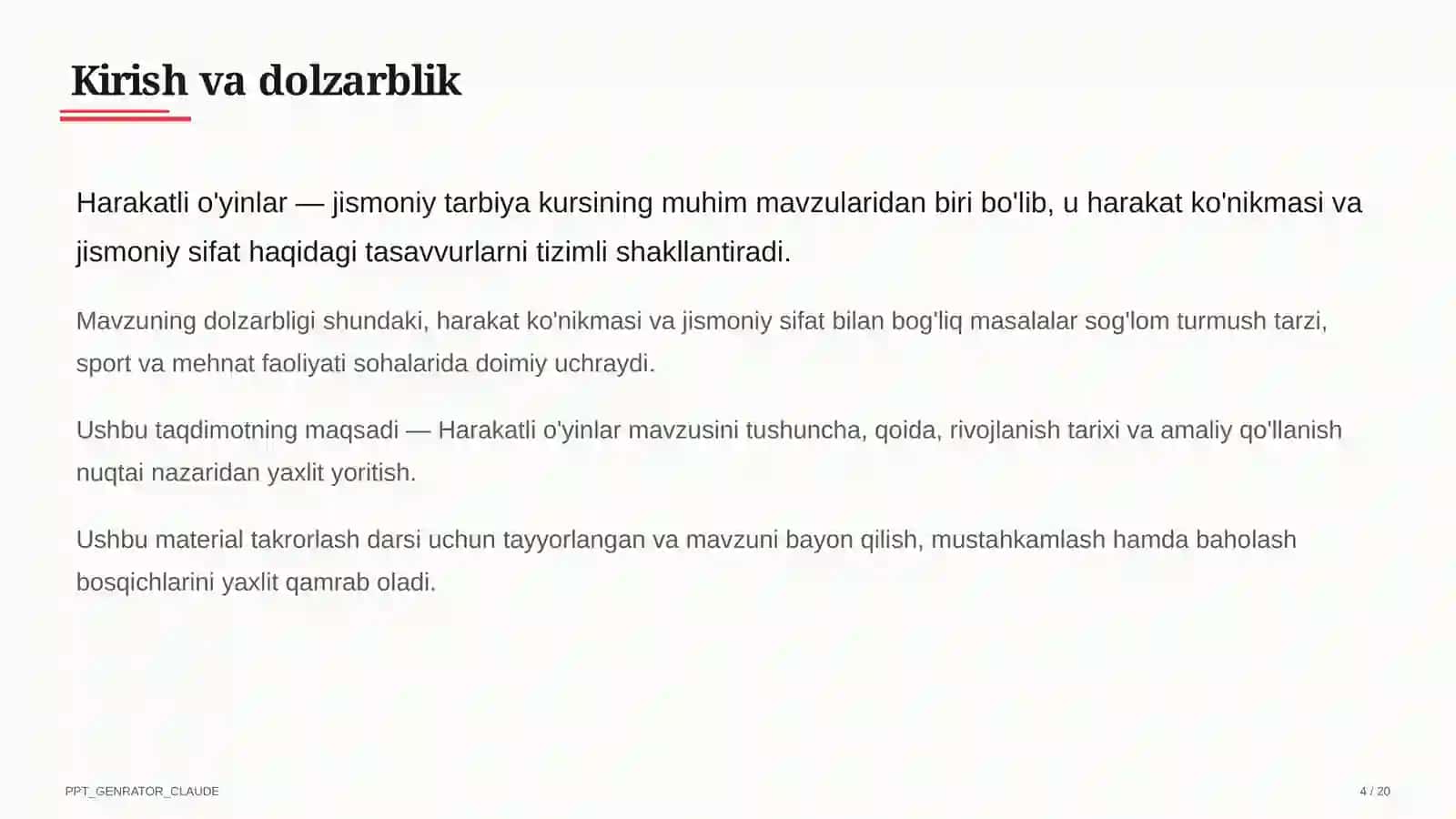 Harakatli o'yinlar (1-sinf) 4
