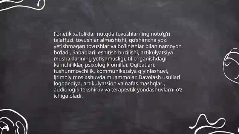 Nutq muommolarining asosiy belgilari 4