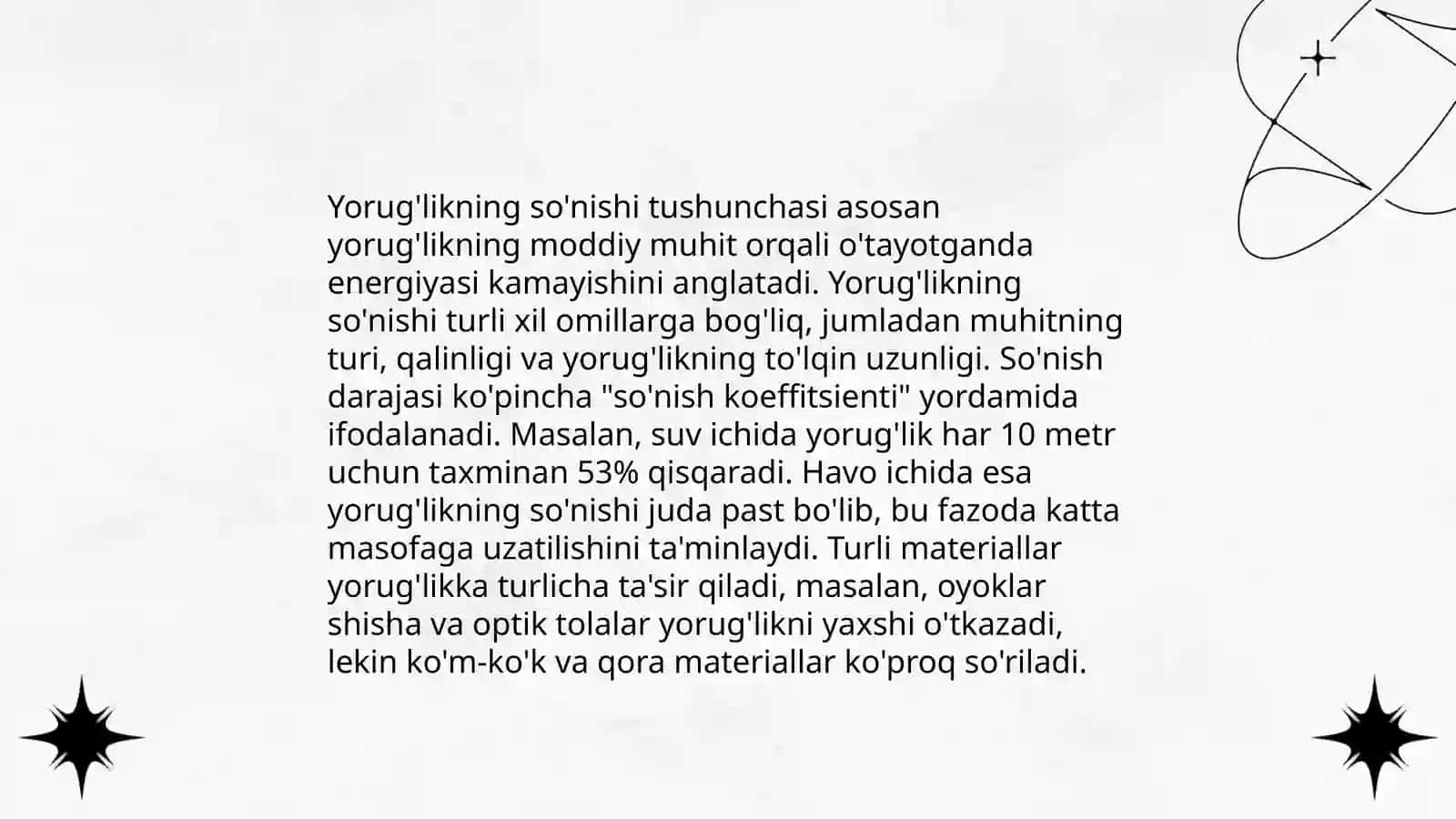 Buger-Lambert qonuni haqida tushuncha 4