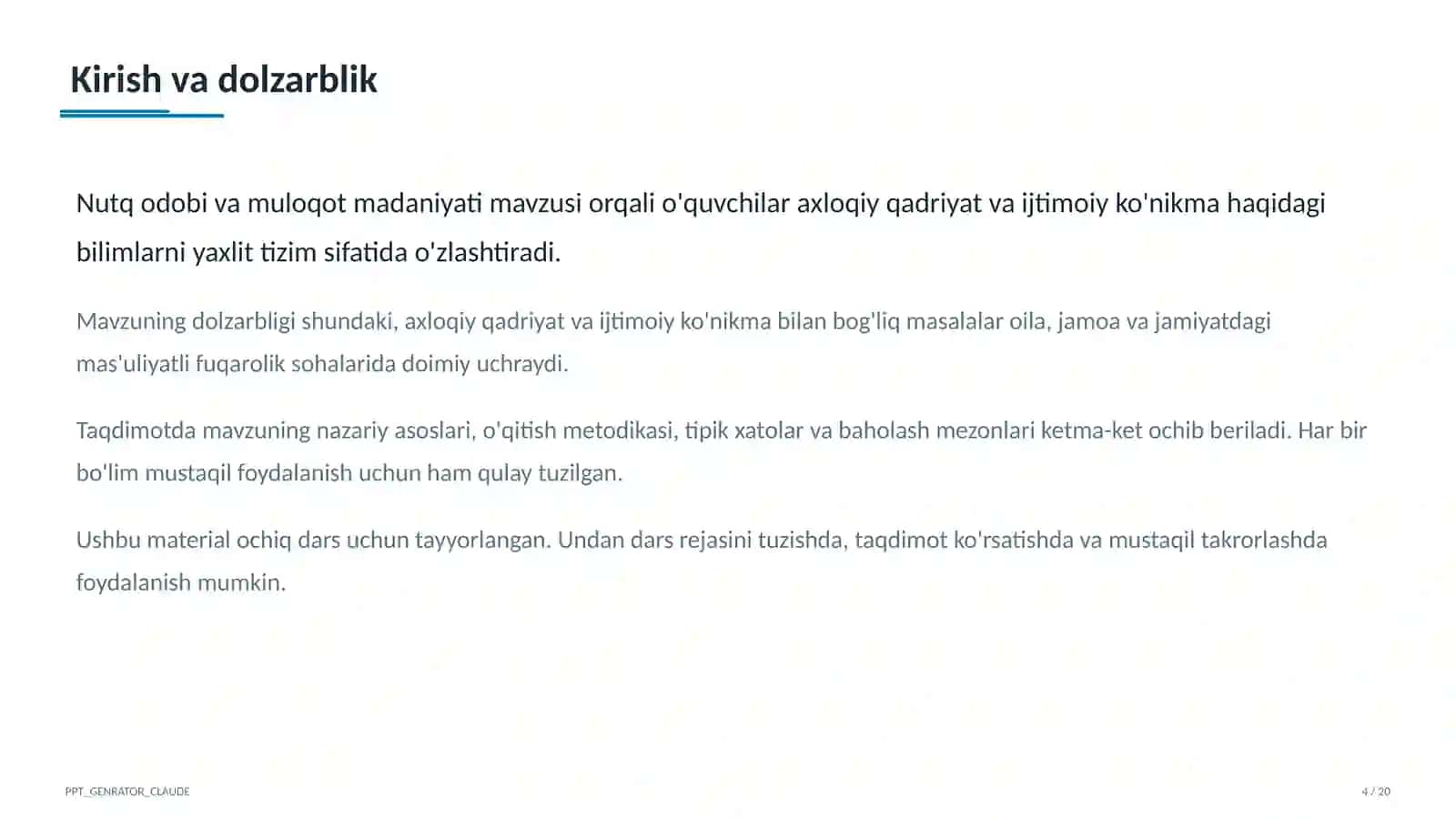 Nutq odobi va muloqot madaniyati (8-sinf) 4