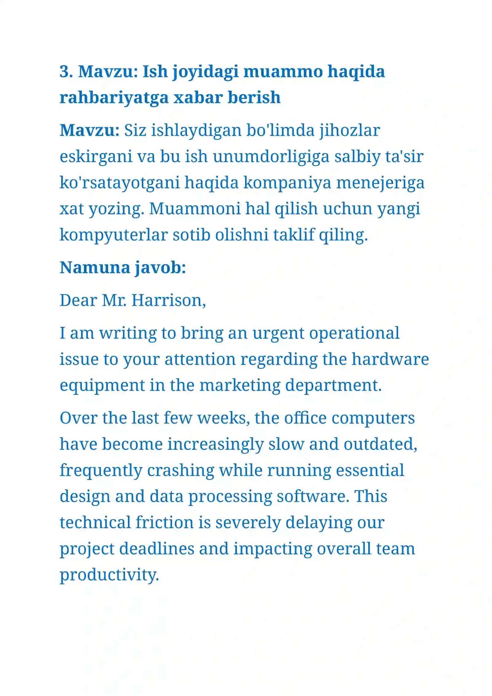 Part 1.1 writing uchun 5 ta C1 lik mavzu (cefr) English 4