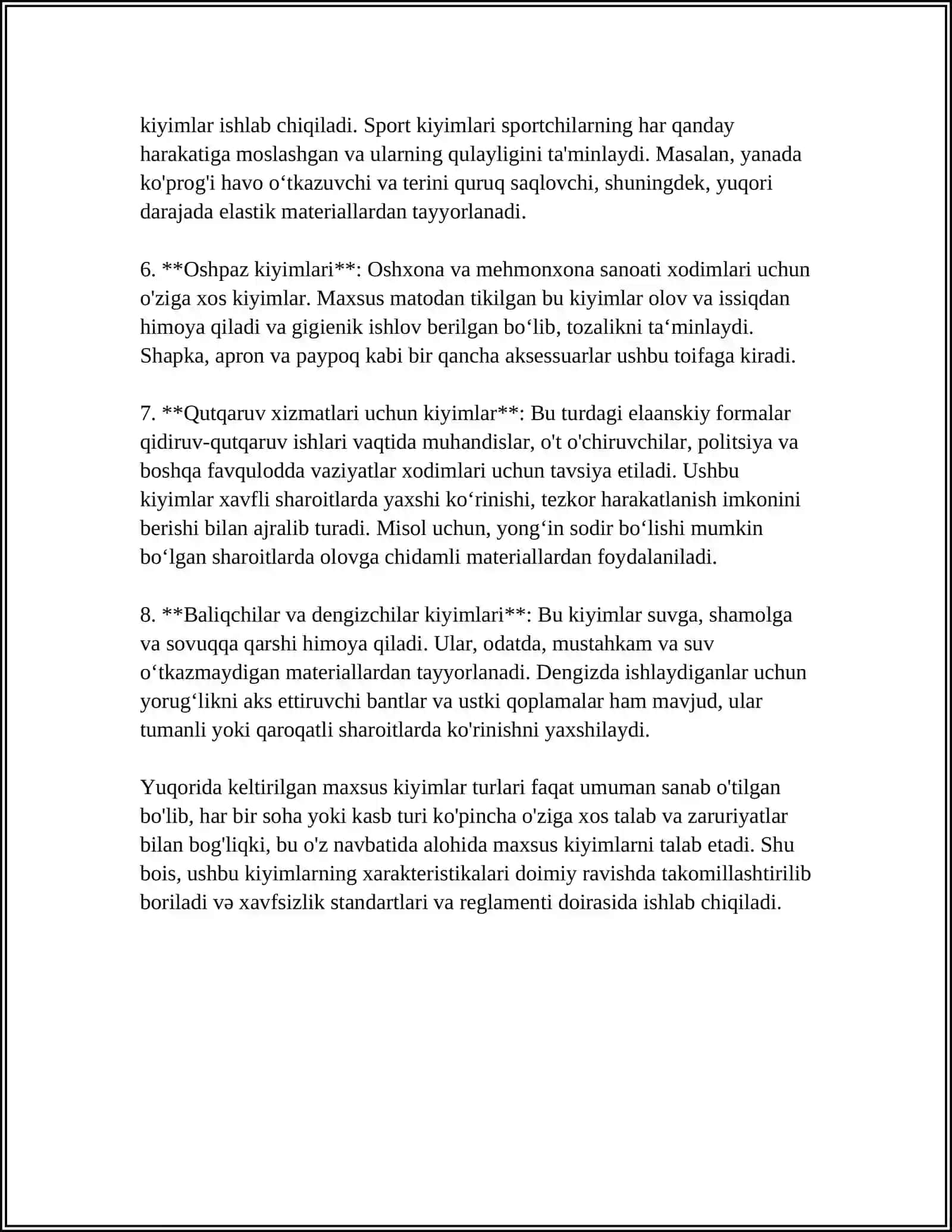 MAXSUS KIYIMBOSHLAR VA SHAXSIY HIMOYA VOSITALARI 4