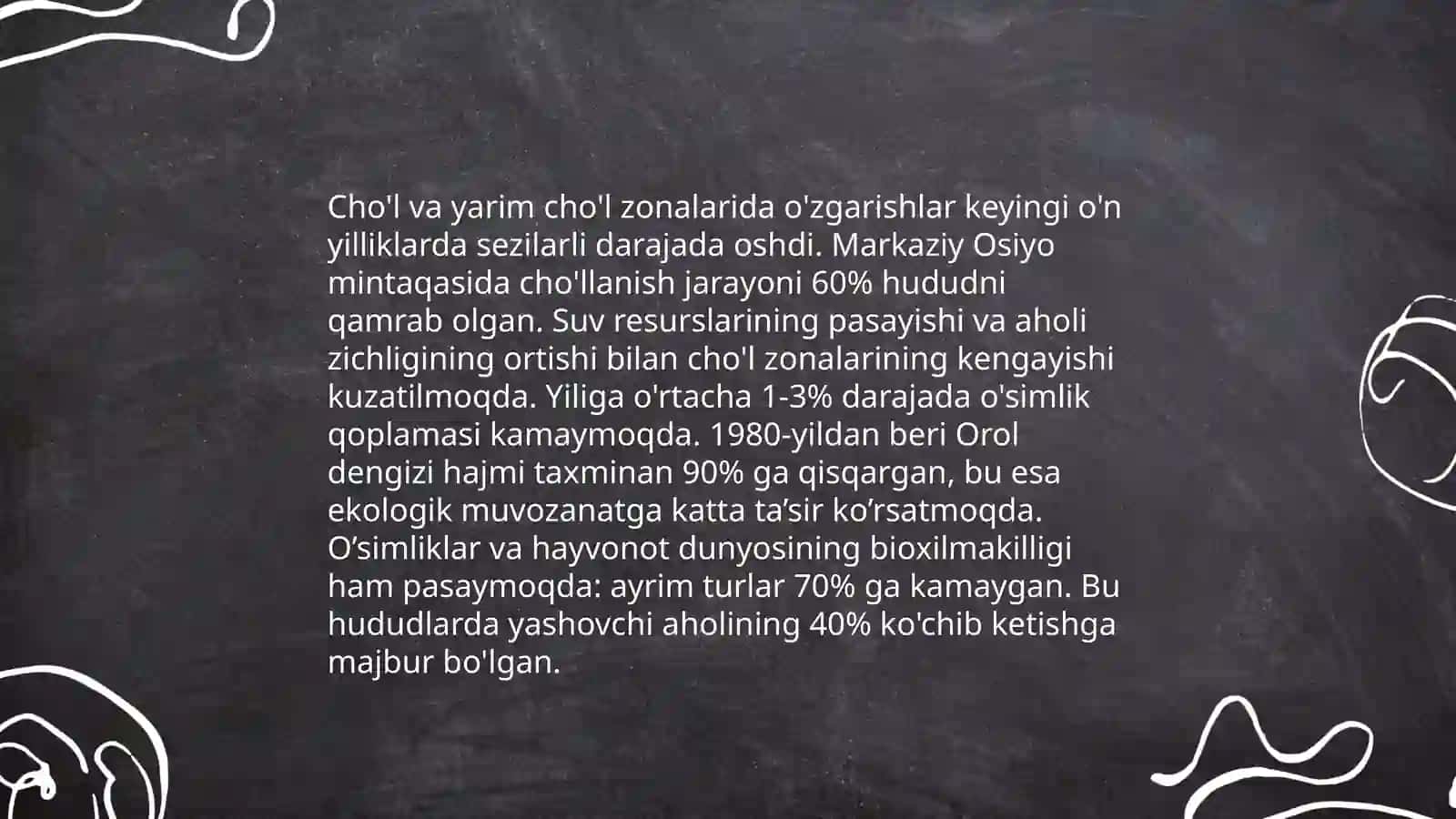 Tabiiy geografik zonalardagi tabiiy o'zgarishlar va farqli holatlar 4