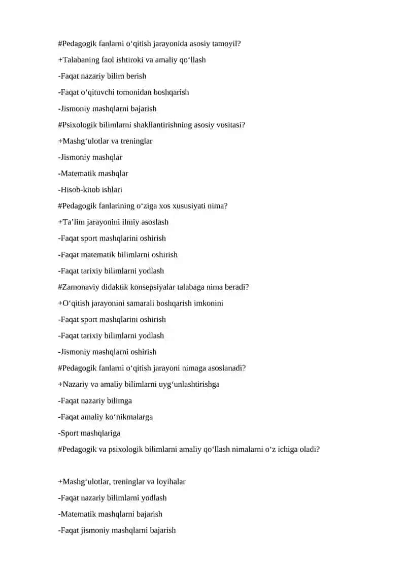 Pedagogik va psixologik fanlarni o‘qitish metodikasi 4