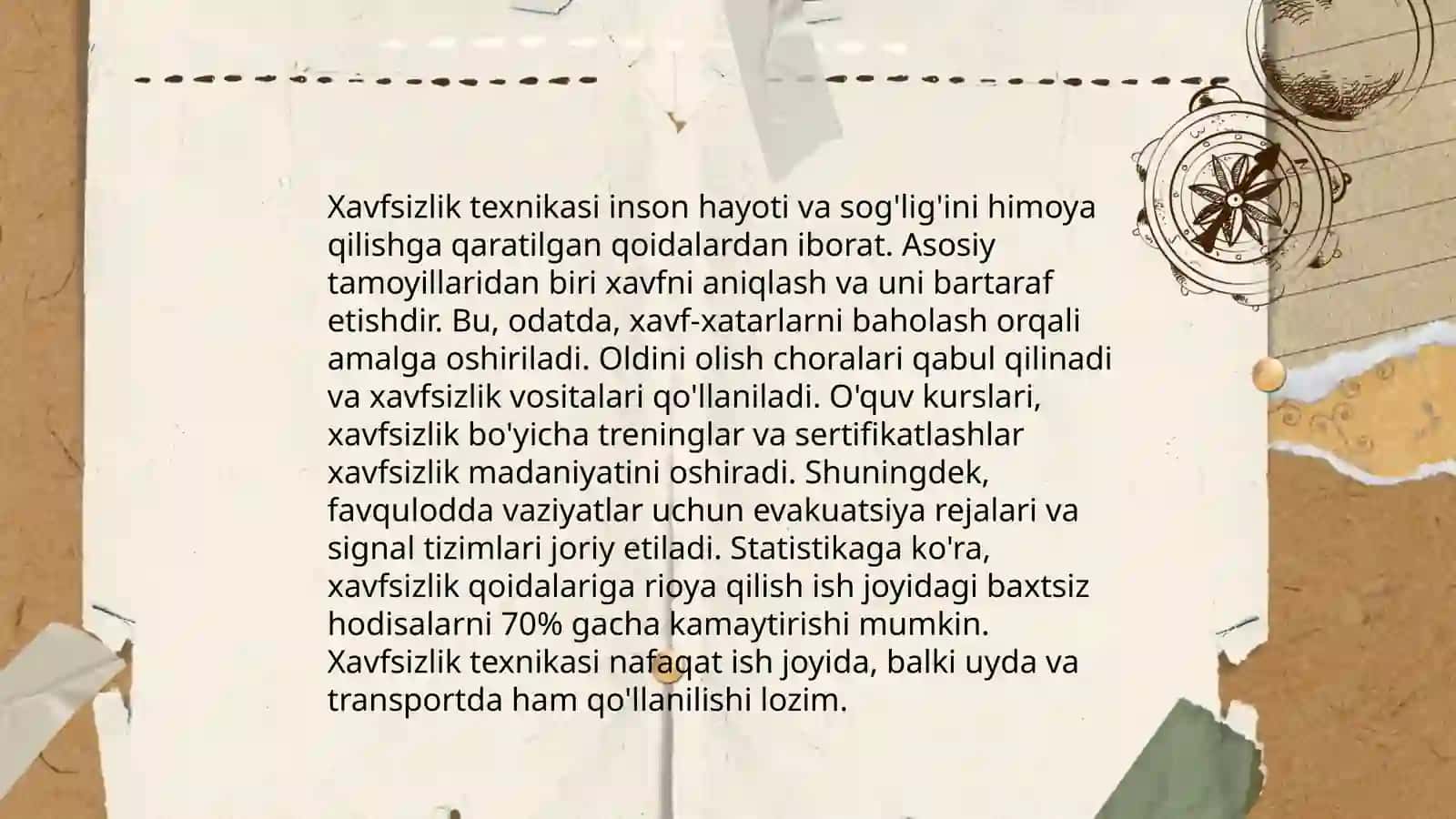 Nima uchun men " Mehnat muhofazasiva xavfsizlik texnikasi"ta'lim yoʻnalishini tanladim 4