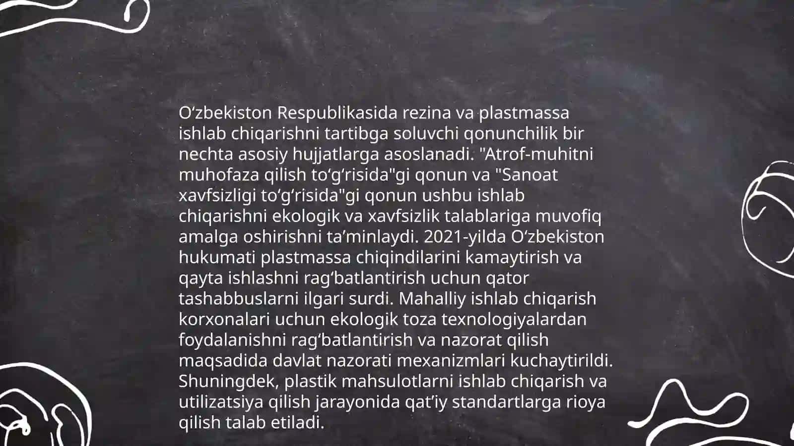 Ozbekistonda rezina va plastmassa buyumlar ishlab chiqarishni rivojlantirish va asosiy korsatkichlar tahlili 4