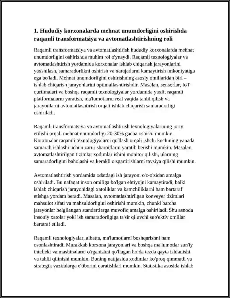 HUDUDIY KORXONALARDA MEHNAT UNUMDORLIGINI OSHIRISH OMILLARI 4