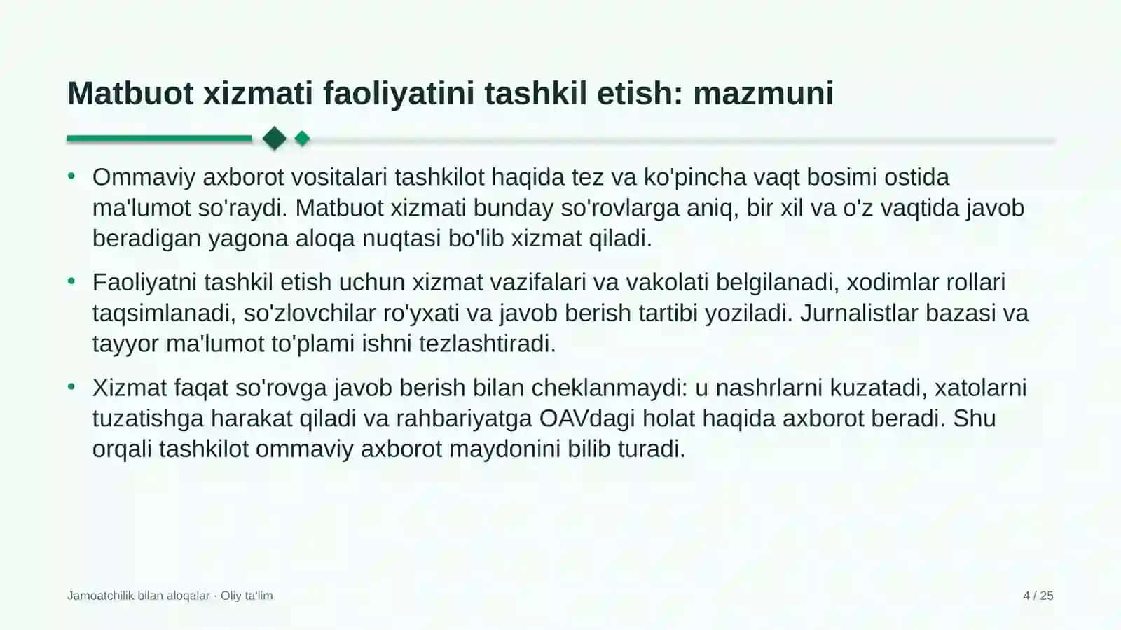 g'aznachilik tizimida matbuot xizmati faoliyatini tashkil etish 5392 4