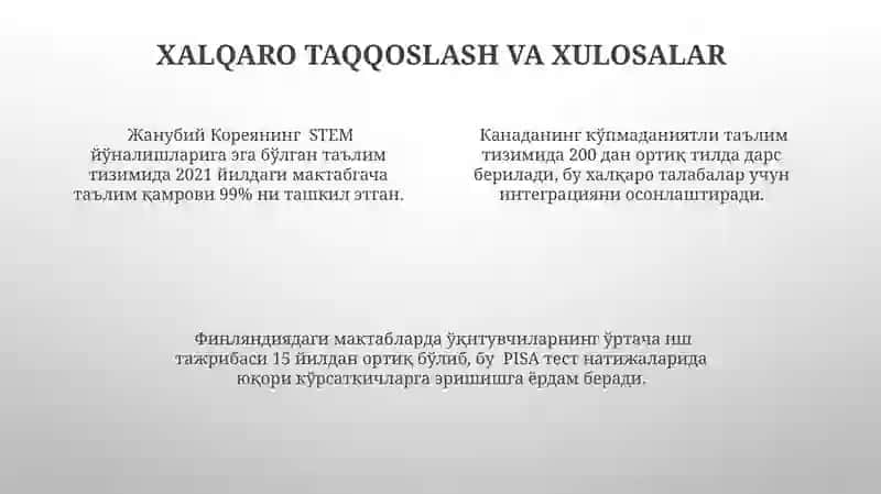 Rivojlangan Chet Davlatlar Ta'lim Tizimlari 4