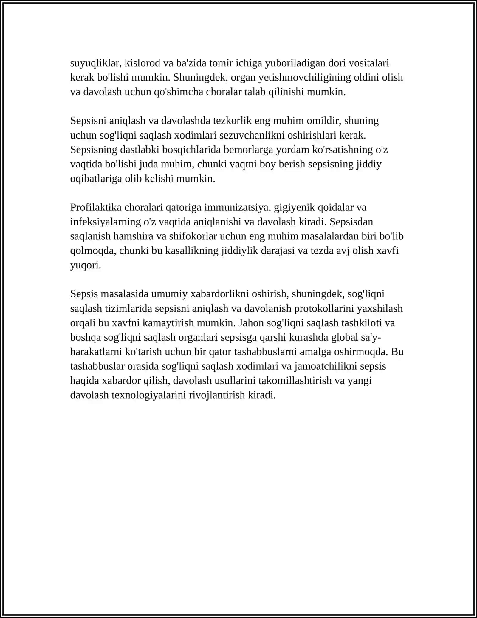 SEPSIS MAVZUSIDA REFERAT 4