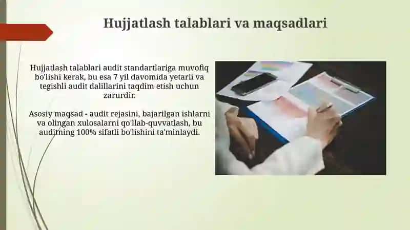 Auditni Hujjatlashtirish 4