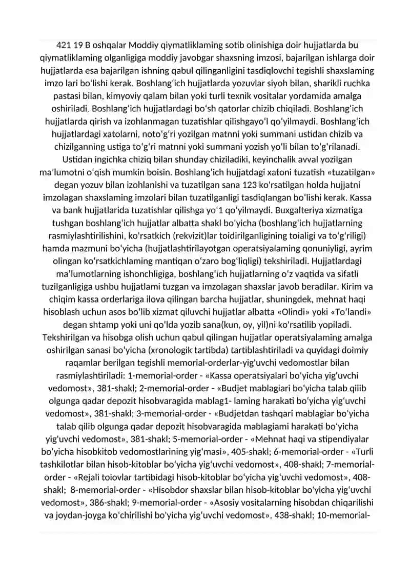 Budjet hisobi (amaliyot) fanidan 4