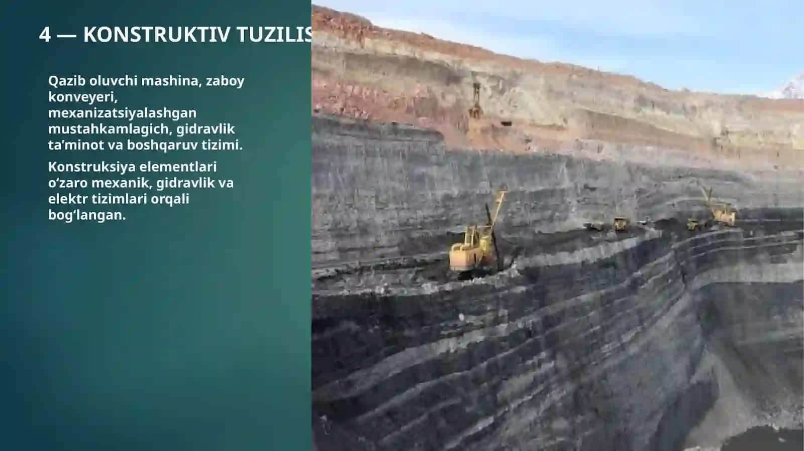 KO‘MIR QAZIB OLUVCHI AGREGATLAR: TURLARI VA QO‘LLANILISHI 4