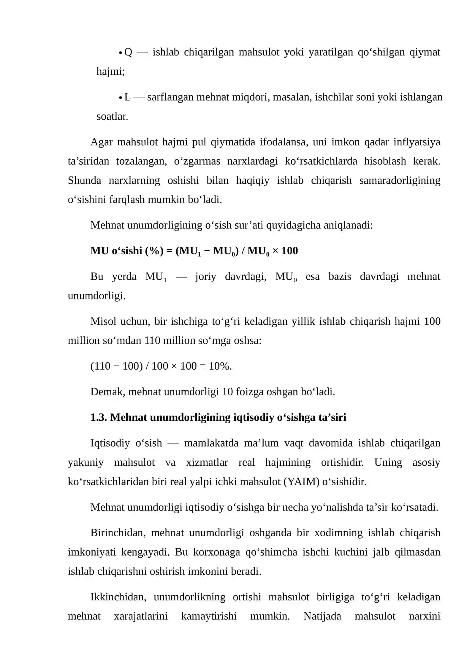 Mehnat unumdorligi va texnologik taraqqiyotning iqtisodiy o‘sishdagi roli 4