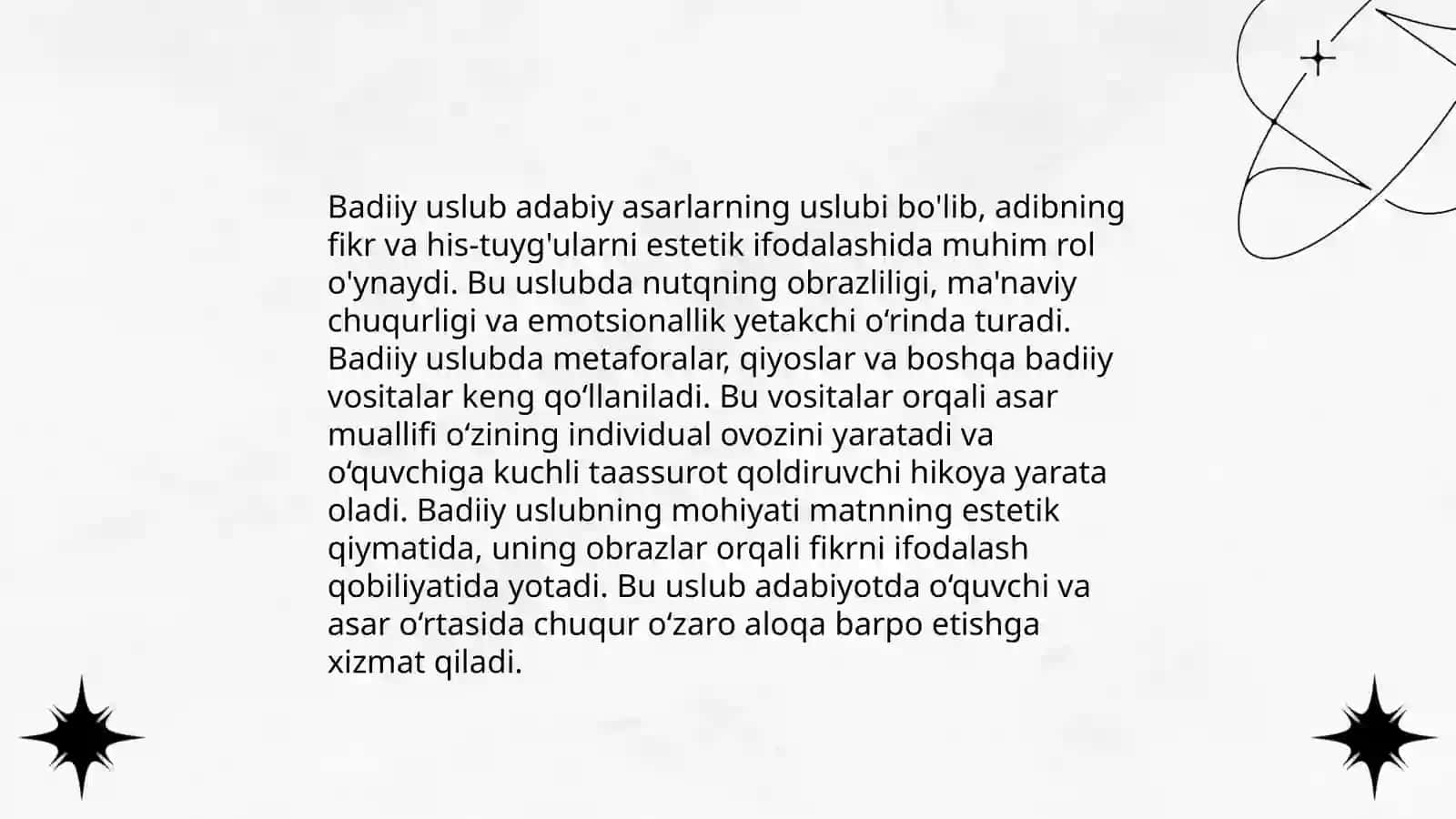 Ilmiy va badiiy uslubni tahlil qiling 4