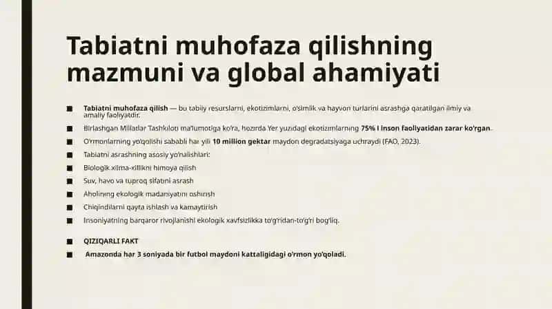 Tabiatni muhofaza qilish 4