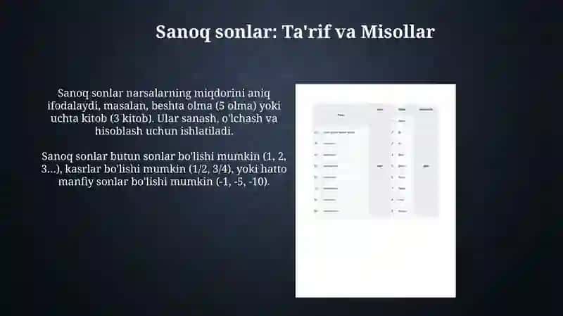 Sonlar: sanoq va tartib sonlar. Lotin va grek old qoʻshimchali sonlar 4