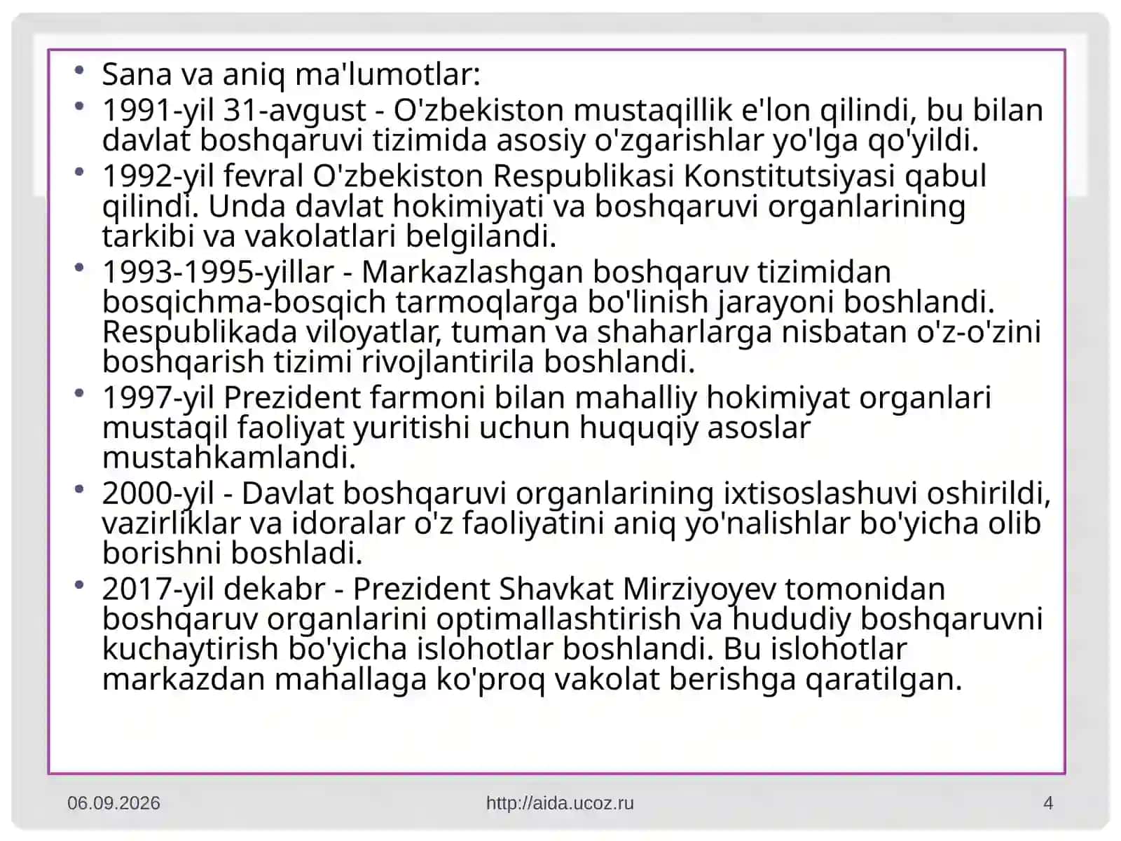 Mustaqillikyillaridadavlatboshqaruvitizimi 4