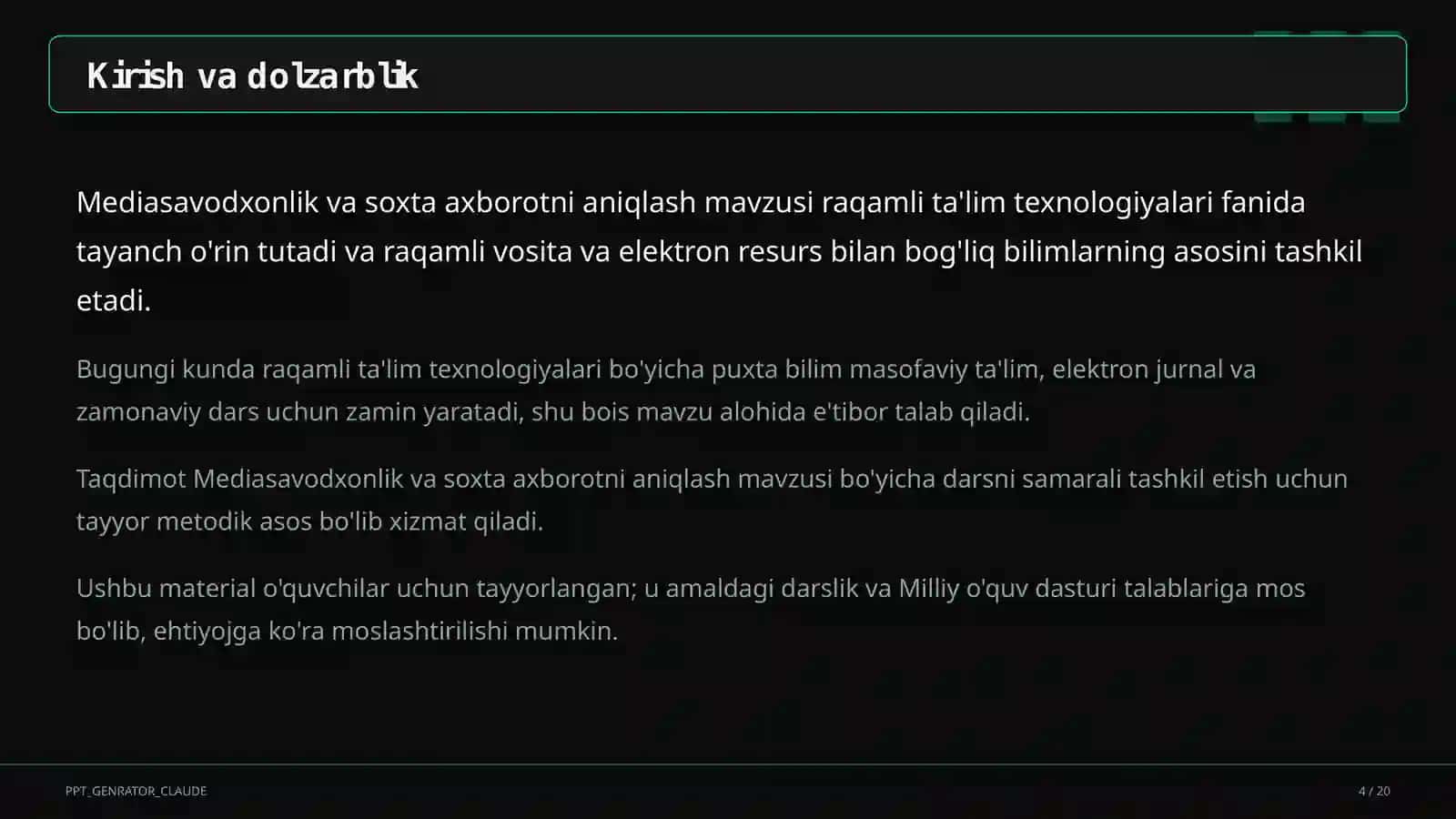 Mediasavodxonlik va soxta axborotni aniqlash 4