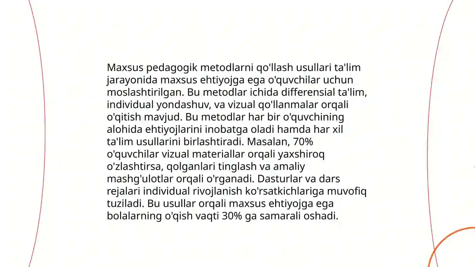 Imkoniyati cheklangan bolalarni o‘qitishda talim metodlari va vositalari talimni tashkil etish shakllari 4