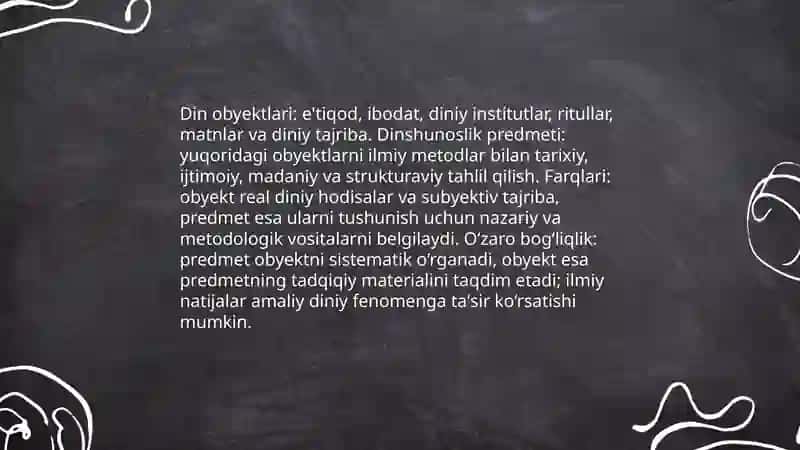 Dinshunoslik fanining predmeti va funksiyalari 4