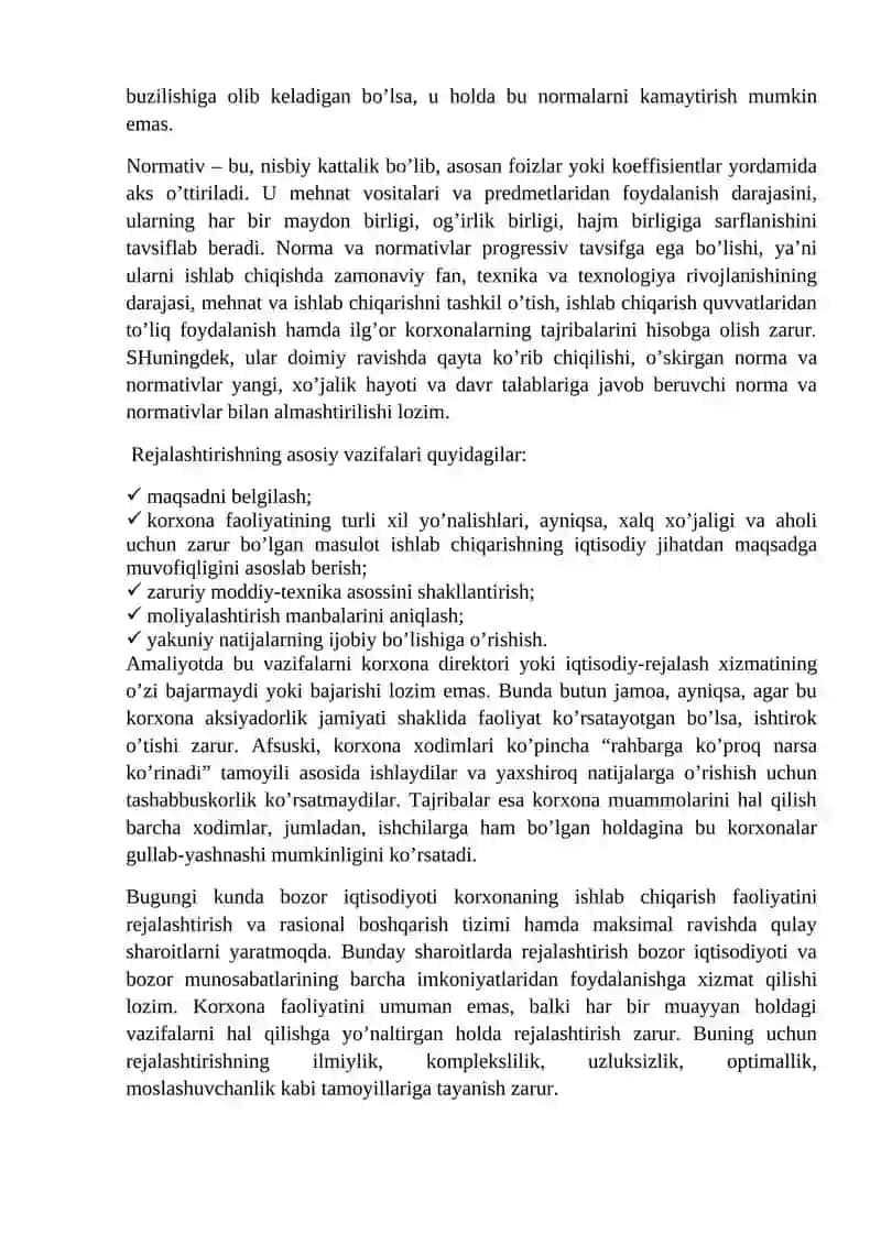 SANOAT KORXONALARIDA ISHLAB CHIQARISHNI REJALASHTIRISH VA PROGNOZLASH 4