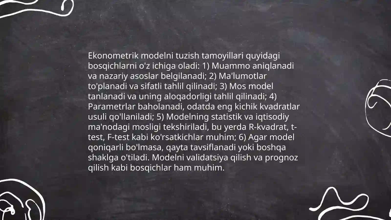 Adeltiv va multiplikativ ekonometrik modellarni tuzish 4