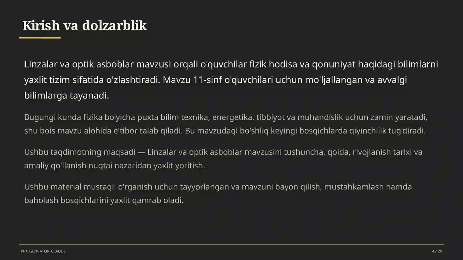 Linzalar va optik asboblar (11-sinf) 4