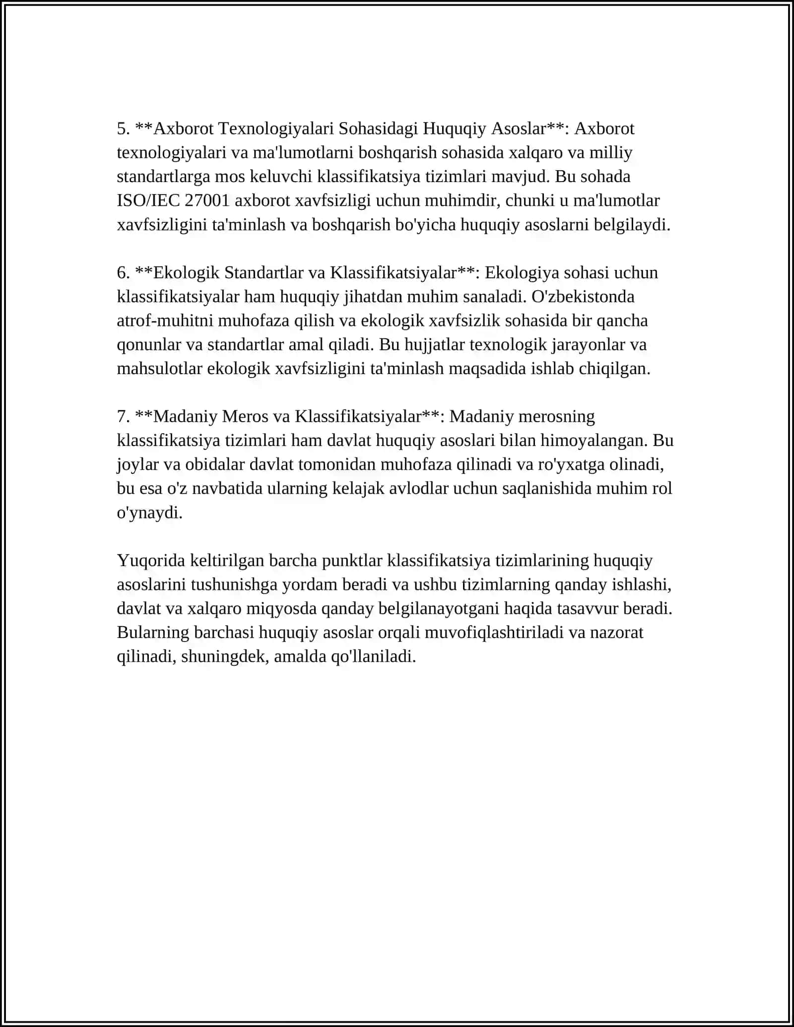 MAMLAKATIMIZ SPORT KLASSIFIKATSIYASI NIZOMINING TASNIFI 4